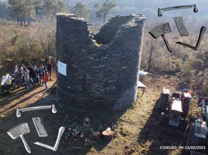 Démonstration de fabrication d'essentes en châtaignier · photo 1