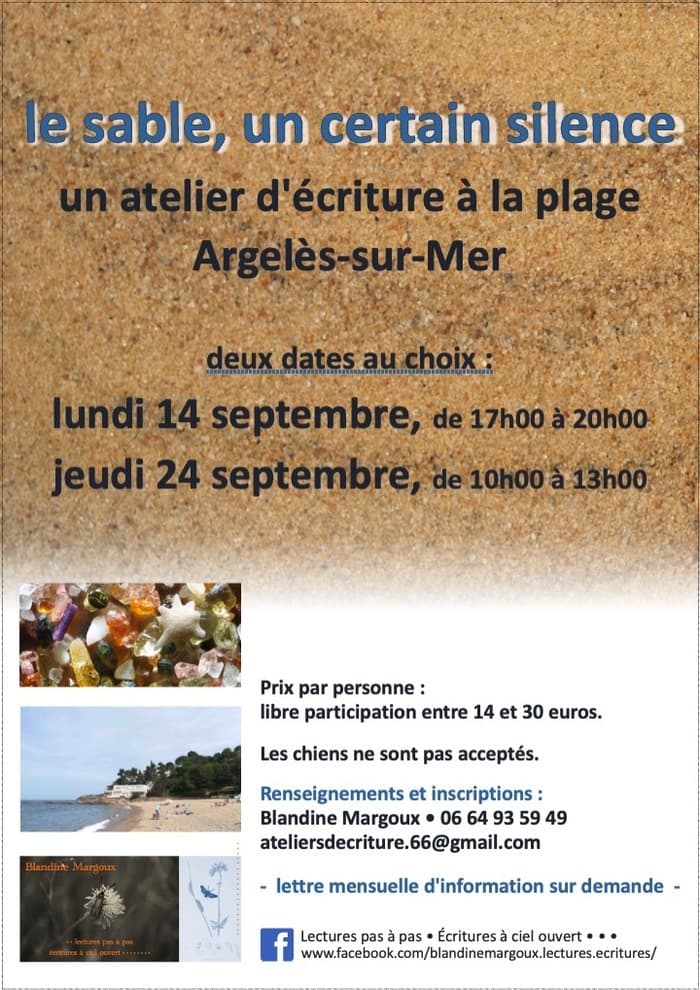 Le sable, un certain silence • Atelier d'écriture à la plage · photo 1