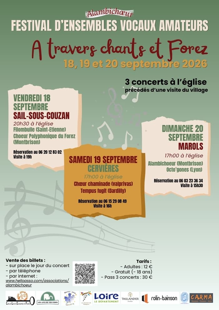 Festival A Travers chants et Forez - 18 septembre à 20h30 · photo 1