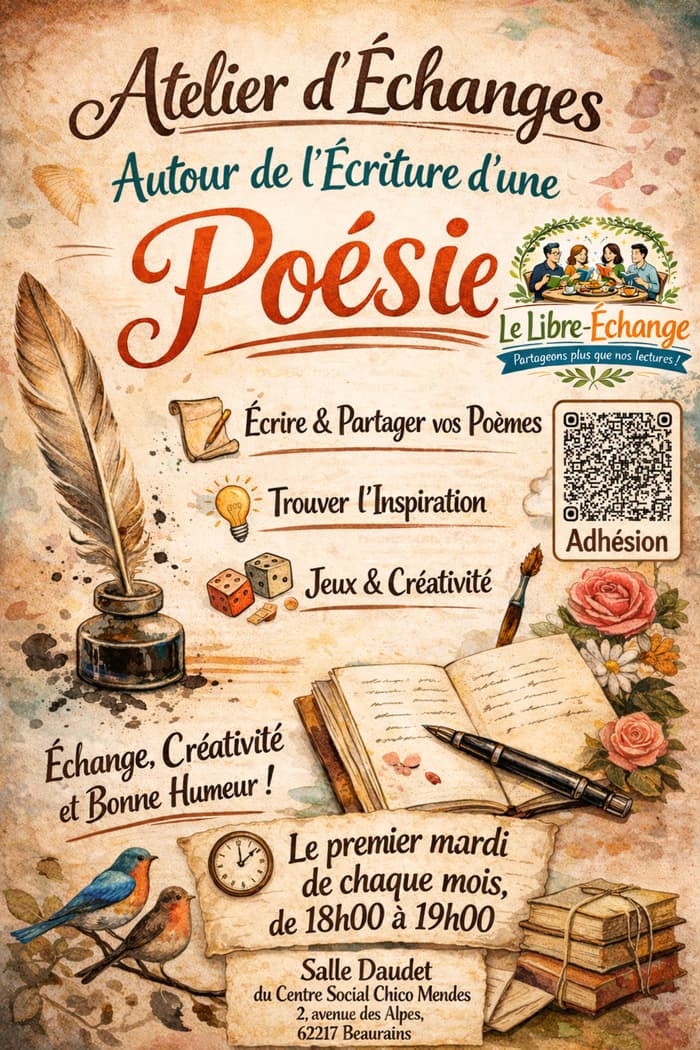 Atelier d'échanges autour de l'écriture d'une poésie à thème · photo 1