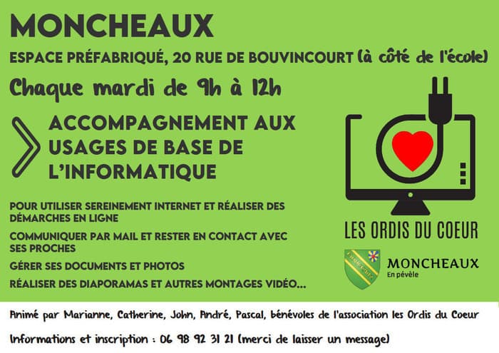 Tous les mardis, Rendez-vous d'entraide informatique à Moncheaux · photo 1