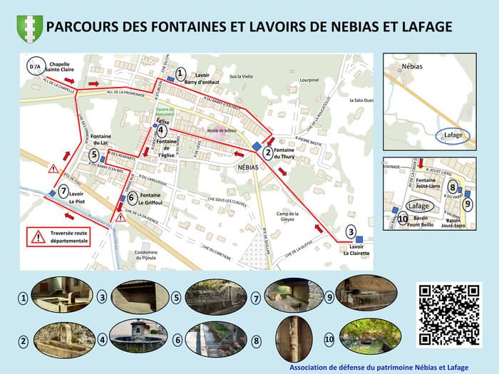 Randonnée : parcours des fontaines et lavoirs de Nébias et Lafage · photo 1