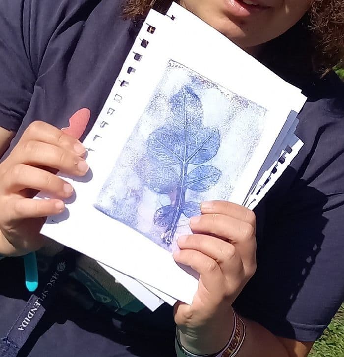 Visite guidée du jardin lapidaire et  de l'installation de gelly print, travail artistique et culturel mené avec les cen · photo 1