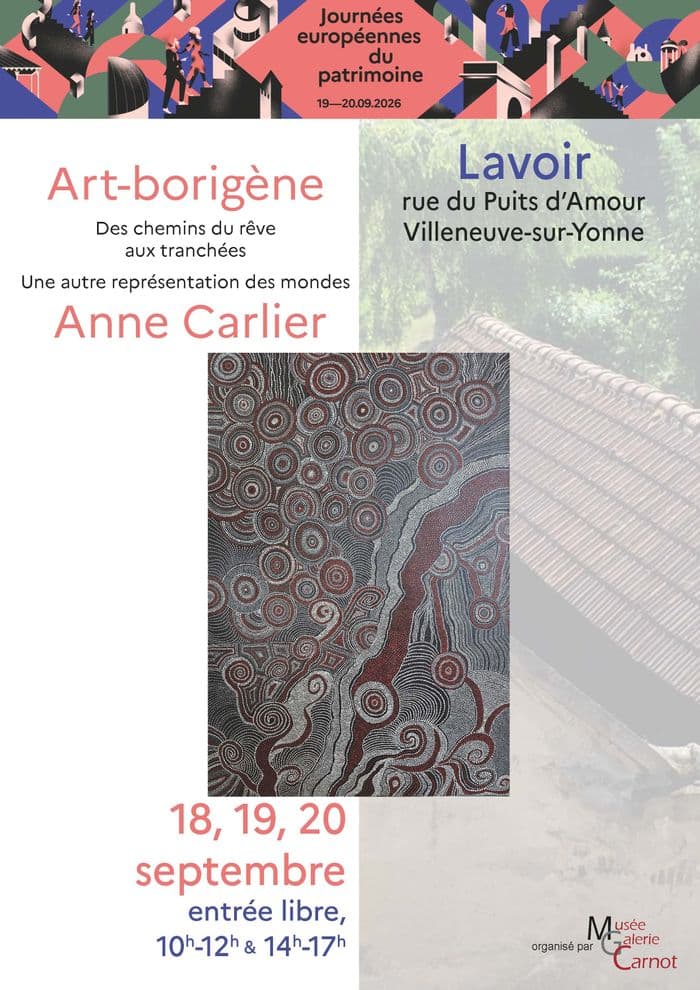 Exposition d'Anne Carlier, « Art-borigène», au lavoir - avec la présence de l'artiste · photo 1