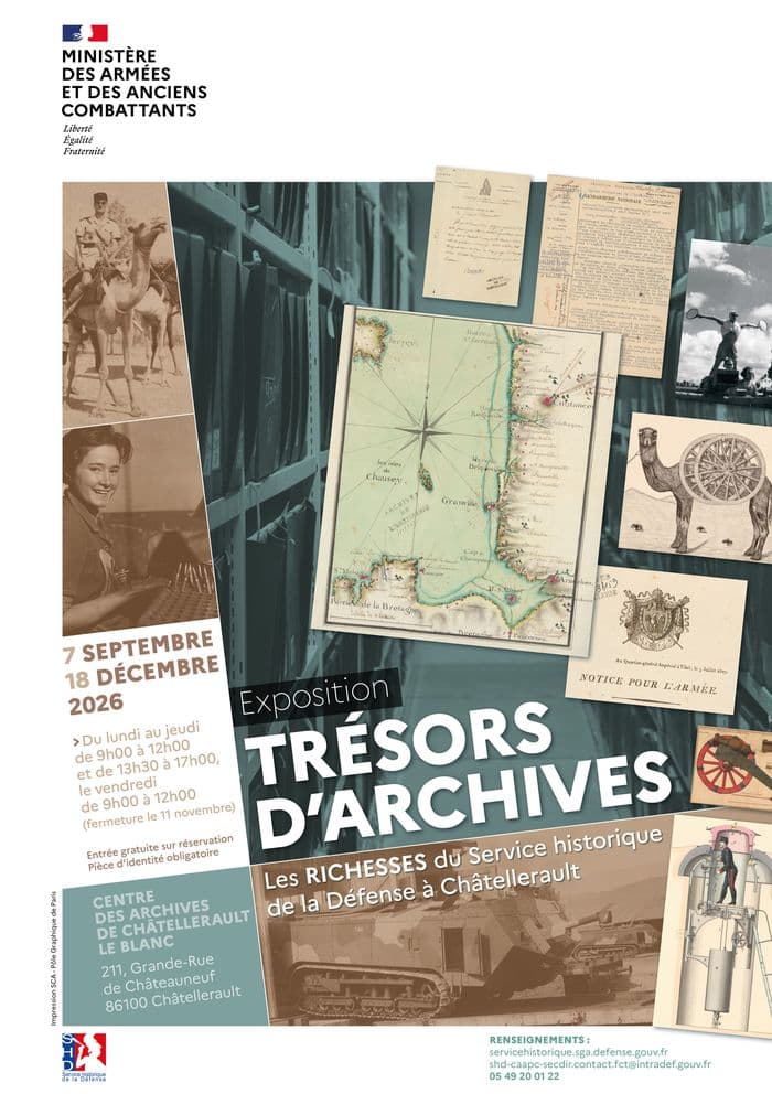 Exposition Trésors d'archives. Les richesses du Service historique de la Défense à Châtellerault · photo 1