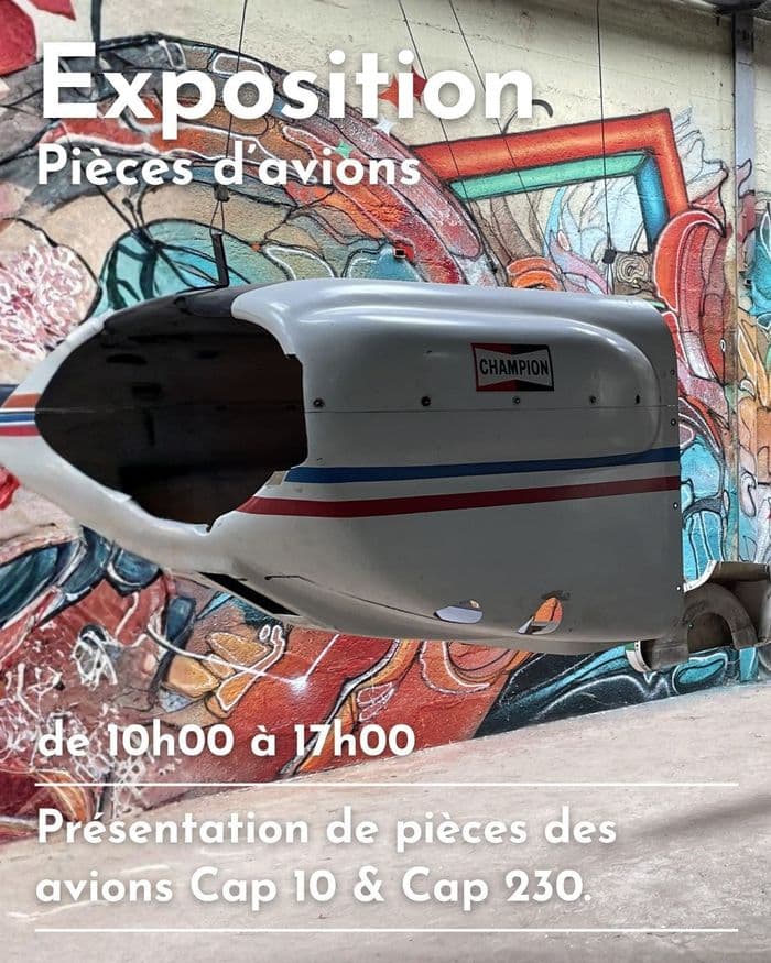 Exposition d'anciennes pièces d'avions · photo 1