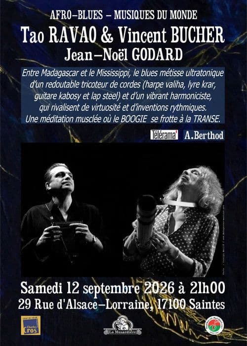 Tao RAVAO, Vincent BUCHER et Jean-Noël GODARD à Saintes (17) · photo 1
