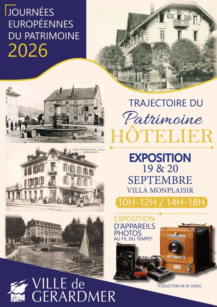 Exposition "Trajectoire du patrimoine hôtelier" et d'appareils photos · photo 1