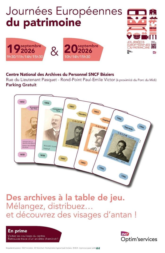 Des archives de la SNCF à la table de jeu : mélangez, distribuez … et découvrez des visages d’antan · photo 1