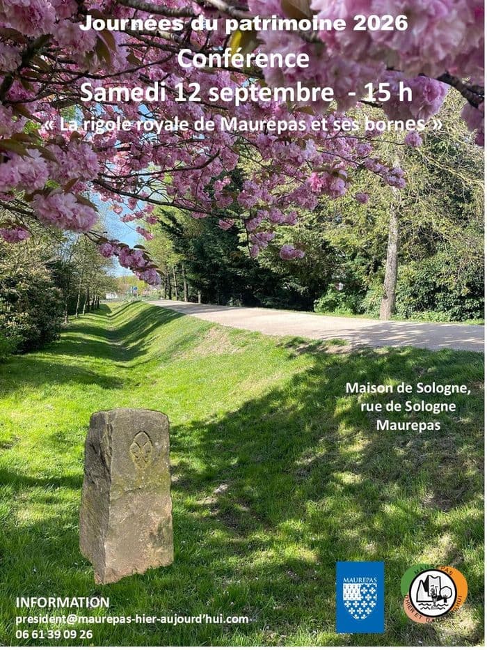 conférence ;  la rigole de Maurepas et ses bornes · photo 1