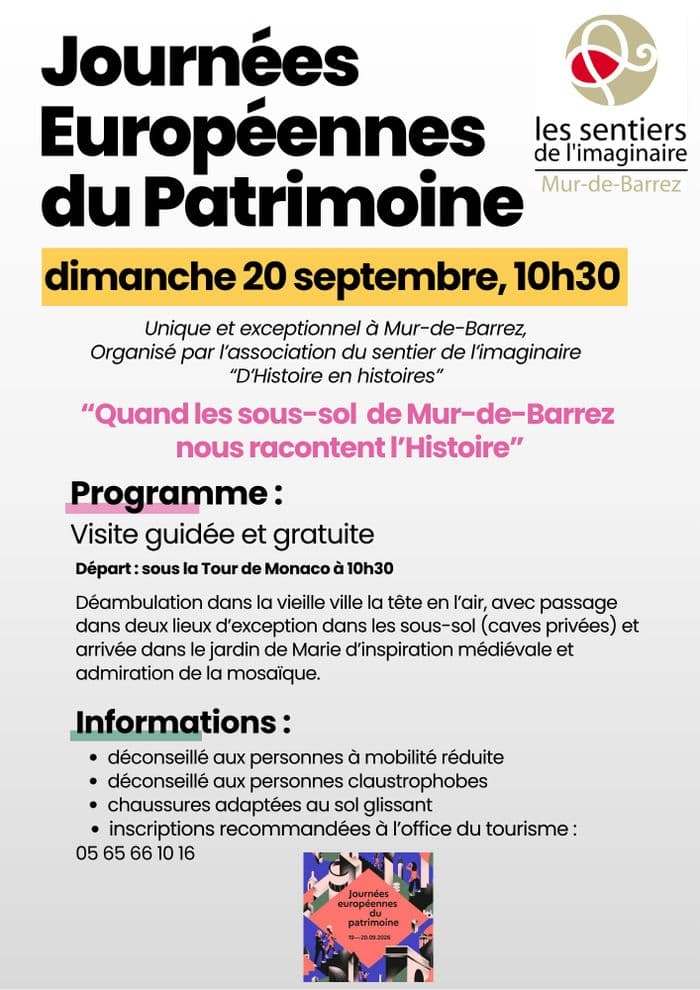 Visite guidée "quand les sous-sols de Mur-de-Barrez nous racontent l'Histoire" · photo 1