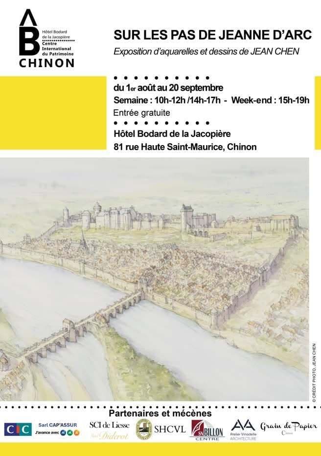 Sur les pas de Jeanne d'Arc, Exposition d'aquarelles et dessins de JEAN CHEN · photo 1