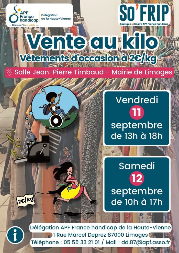 Vente au kilo de vêtements d'occasion - 11 & 12 septembre 2026 · photo 1