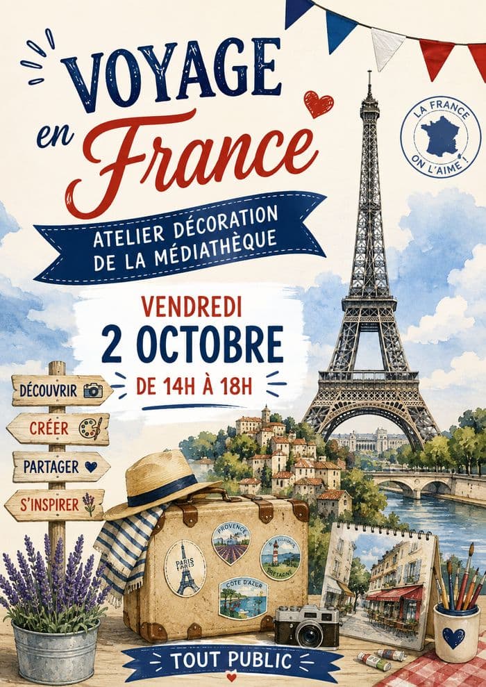 Décore la médiathèque pour un voyage en France · photo 1