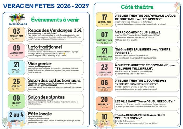 VERAC - PROGRAMME 2026-2027 · photo 1