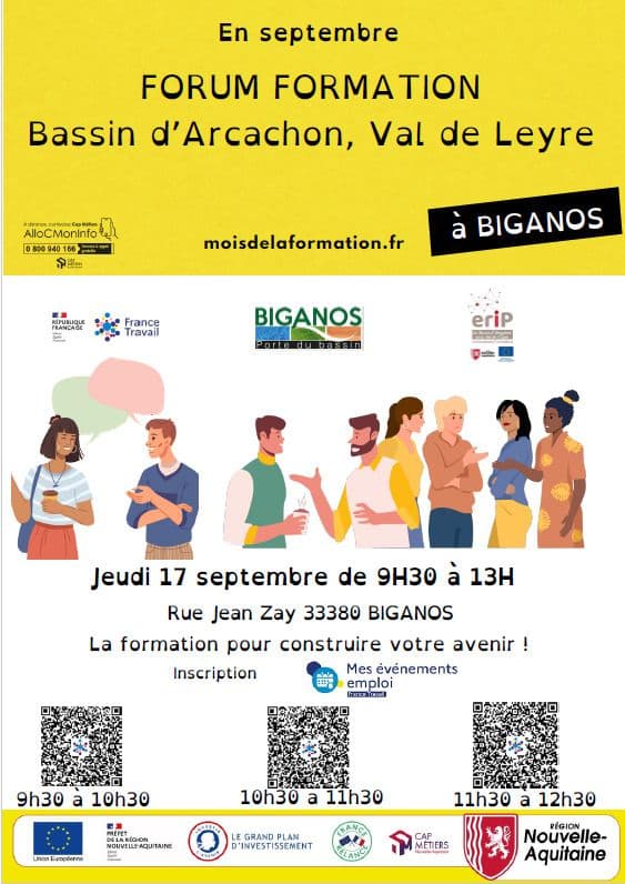 Forum Formation du Bassin d'Arcachon et du Val de l'Eyre / Jeudi 17 septembre à Biganos · photo 1
