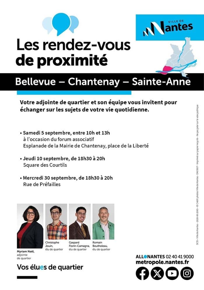 Les élues et élus à votre rencontre - Quartier Bellevue Chantenay Sainte-Anne · photo 1
