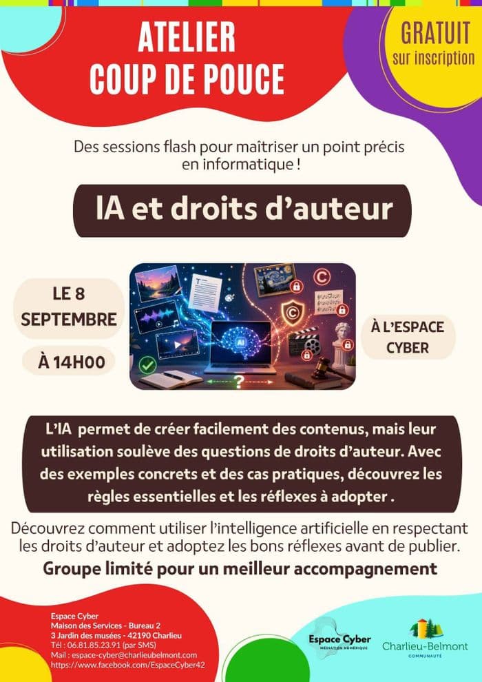 Atelier Coup de Pouce : IA et droits d’auteur · photo 1