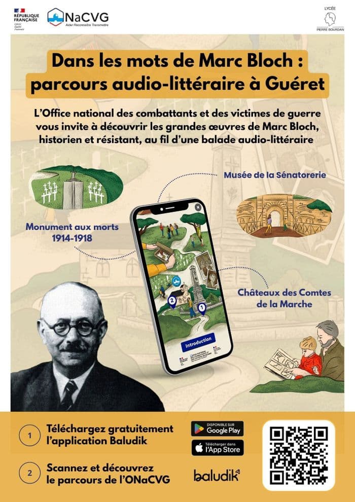 Parcours Baludik : dans les mots de Marc Bloch, un parcours audio-littéraire à Guéret · photo 1